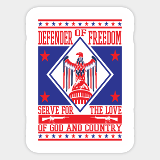 Defender Of Freedom Sticker